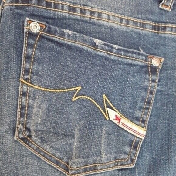 PARASUCO Distressed Skinny Fit Blue Jeans Sz 28 - Picture 9 of 9